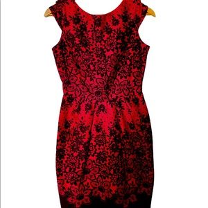 🇬🇧 Feminine Sophisticated floral red dress made in UK